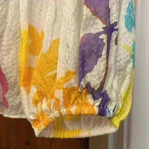 Tanya Taylor Illa Woman’s Silk Blend Top Size 6 - Picture 5 of 9